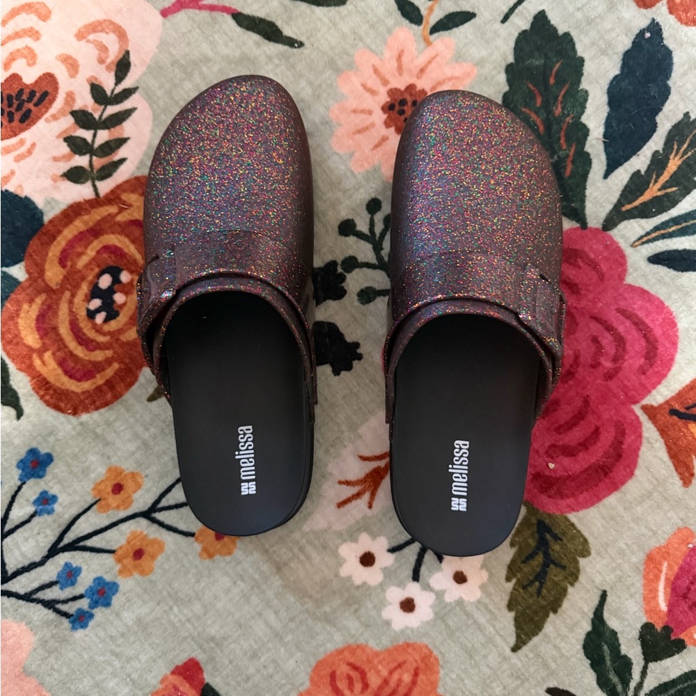 Melissa Glitter Platform Clogs - Picture 2 of 5